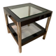 Modern coffee table with glass shelves, 1970s