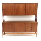Scandinavian teak sideboard, A. Ahlström Osakeyhtiö, Warkaus, Finland, 1950