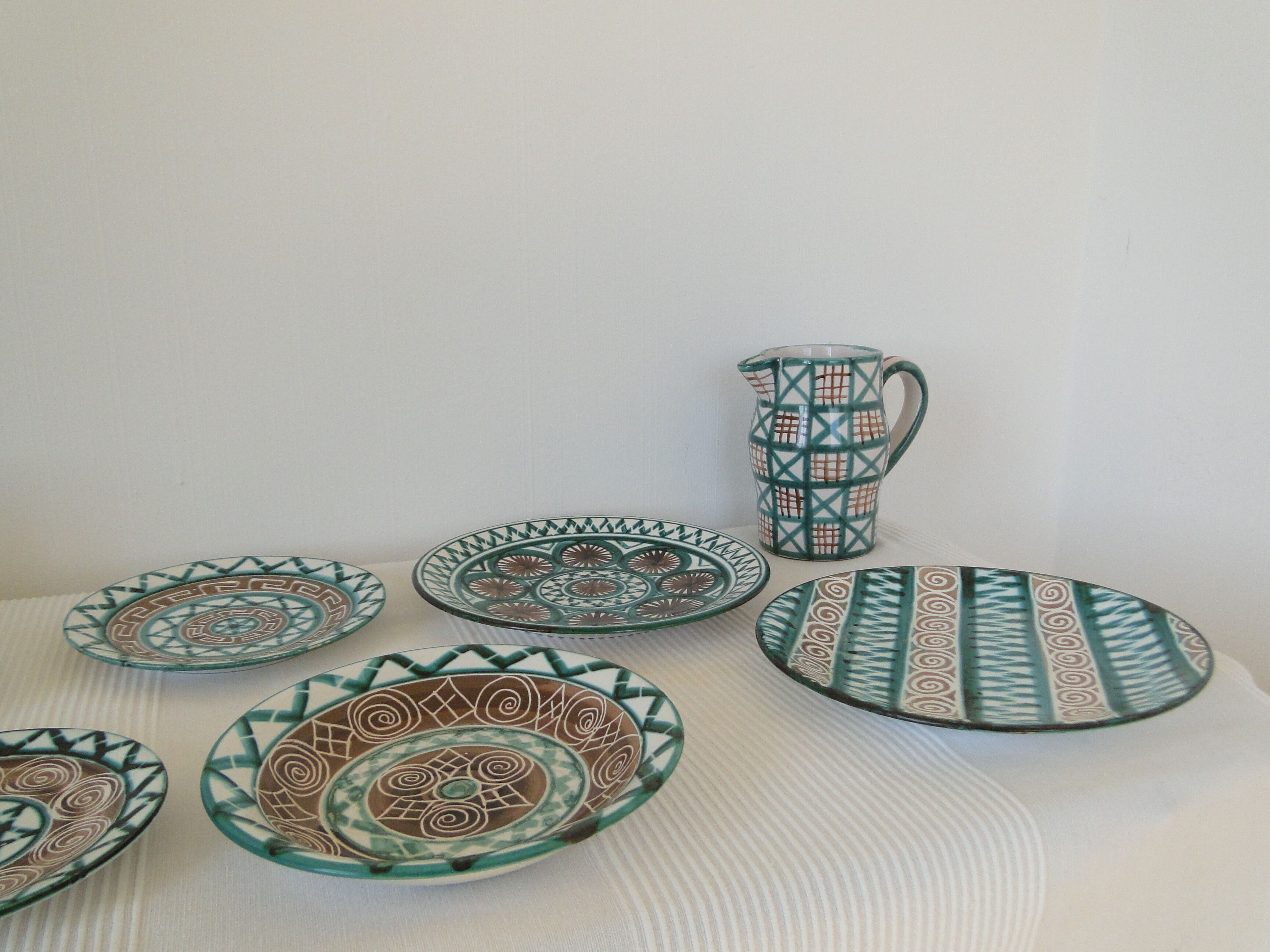 Robert Picault Vallauris France set of 12 Mid Century ceramics