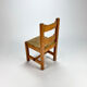 Mid century pine and rush dining chairs, set of 6, 1960s