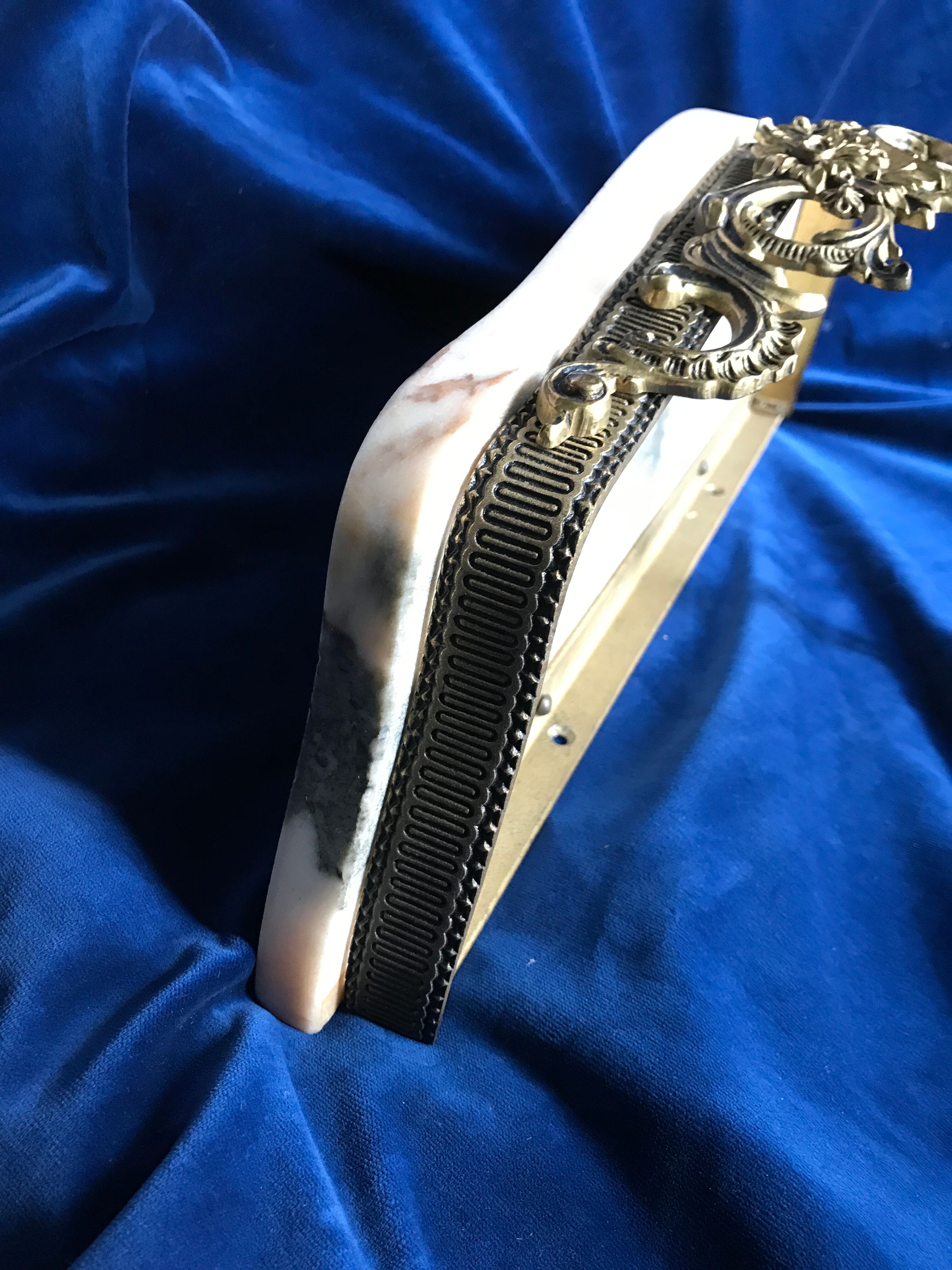 Console style Lois XV in bronze and marble