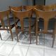 Suite of 6 scandinavian chairs teck Samcom Denmark 1960