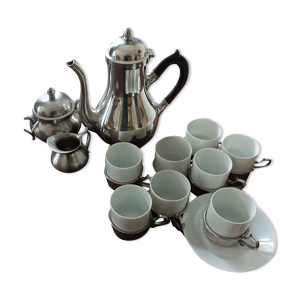 Service à café complet en étain