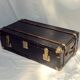 Old wooden and leather trunk