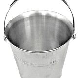 1960s Guy Degrenne Ice Bucket with Handle 18/10 Stainless Steel