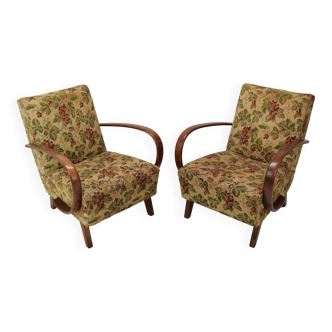 Pair Design Armchairs by Jindrich Halabala, type H-410, 1950's.