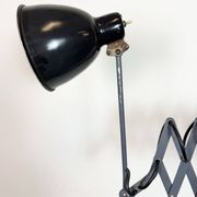 Black Industrial Soviet Scissor Wall Lamp, 1960s