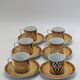 6 porcelain coffee cups