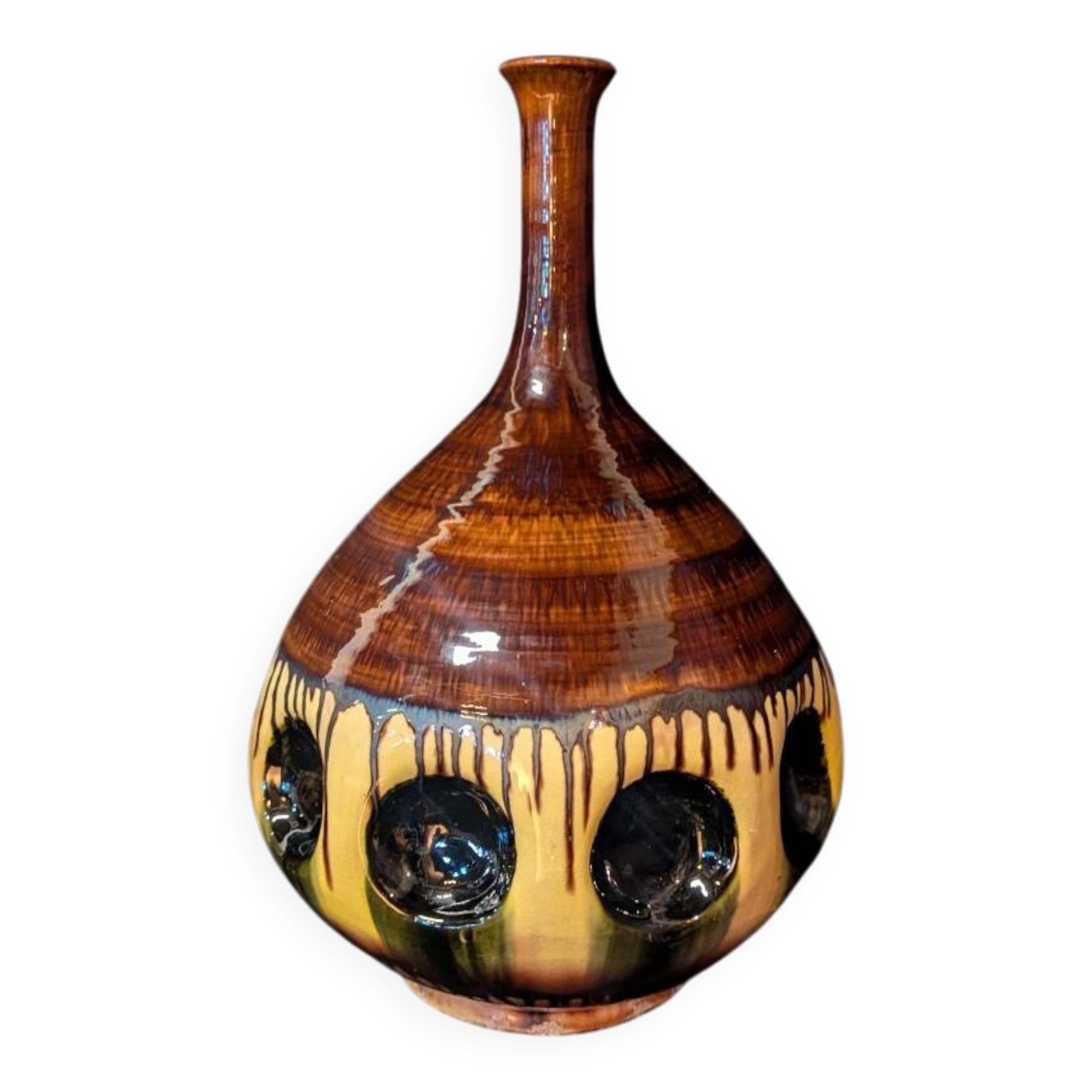 Large glazed ceramic vase – 1983s
