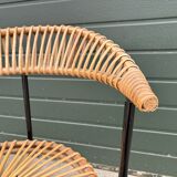 Vintage rattan chair Rohe Noordwolde Netherlands 1960s design