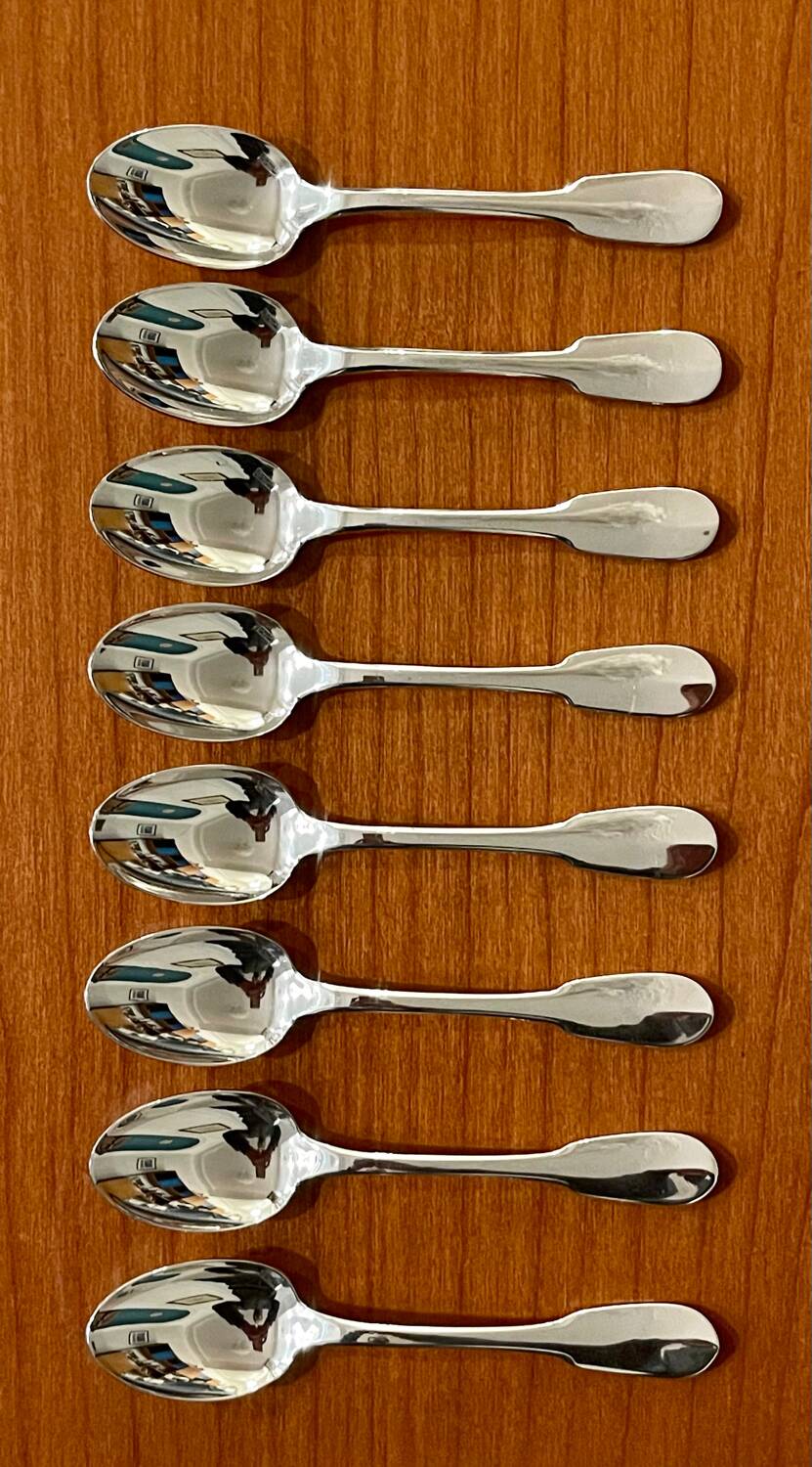 Christofle cluny 8 mocha spoons 10 cm excellent condition