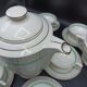 Tea set stars and mint green in semi-porcelain