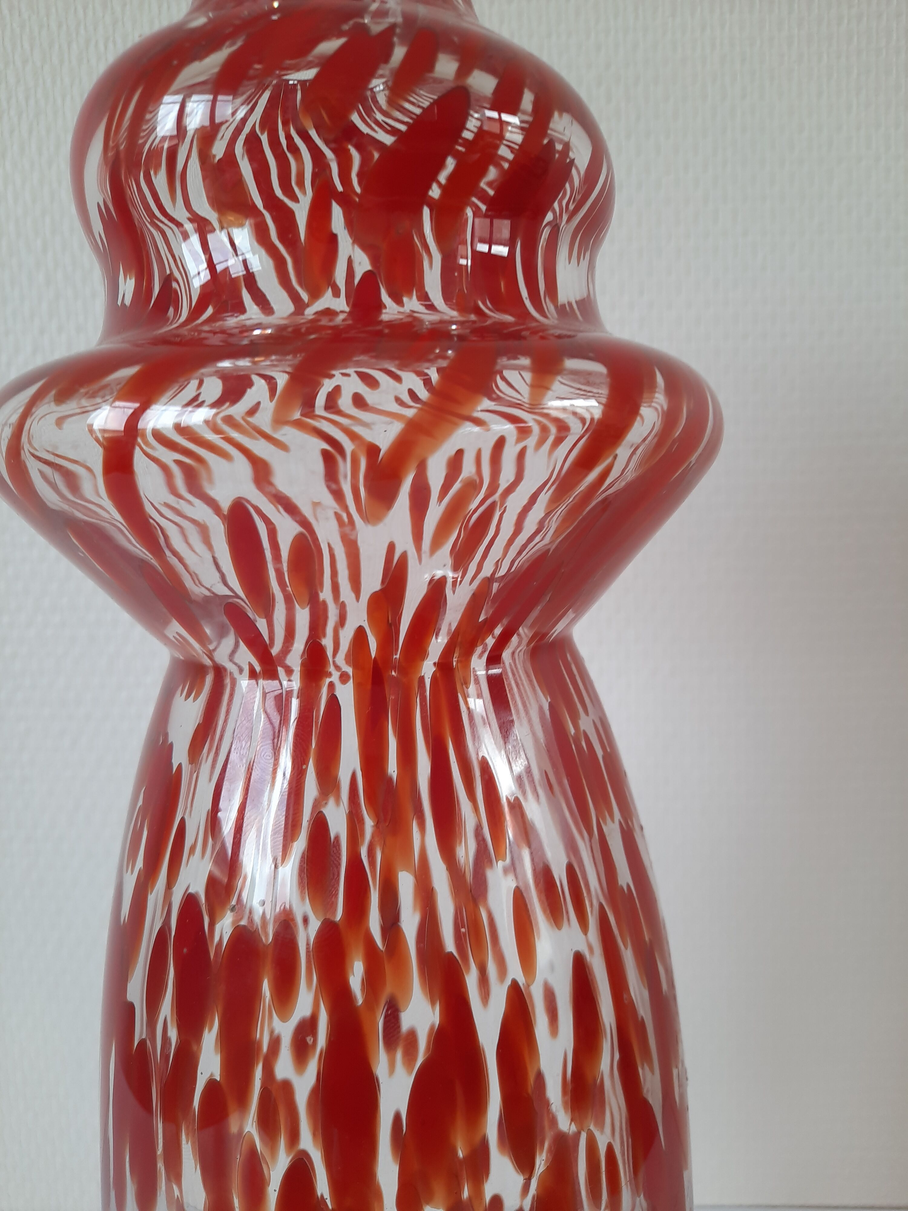 Pair of Murano blown glass vases, Carlo Moretti