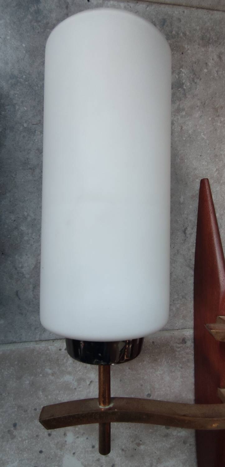 Large pair of modernist wall lights from LUNEL