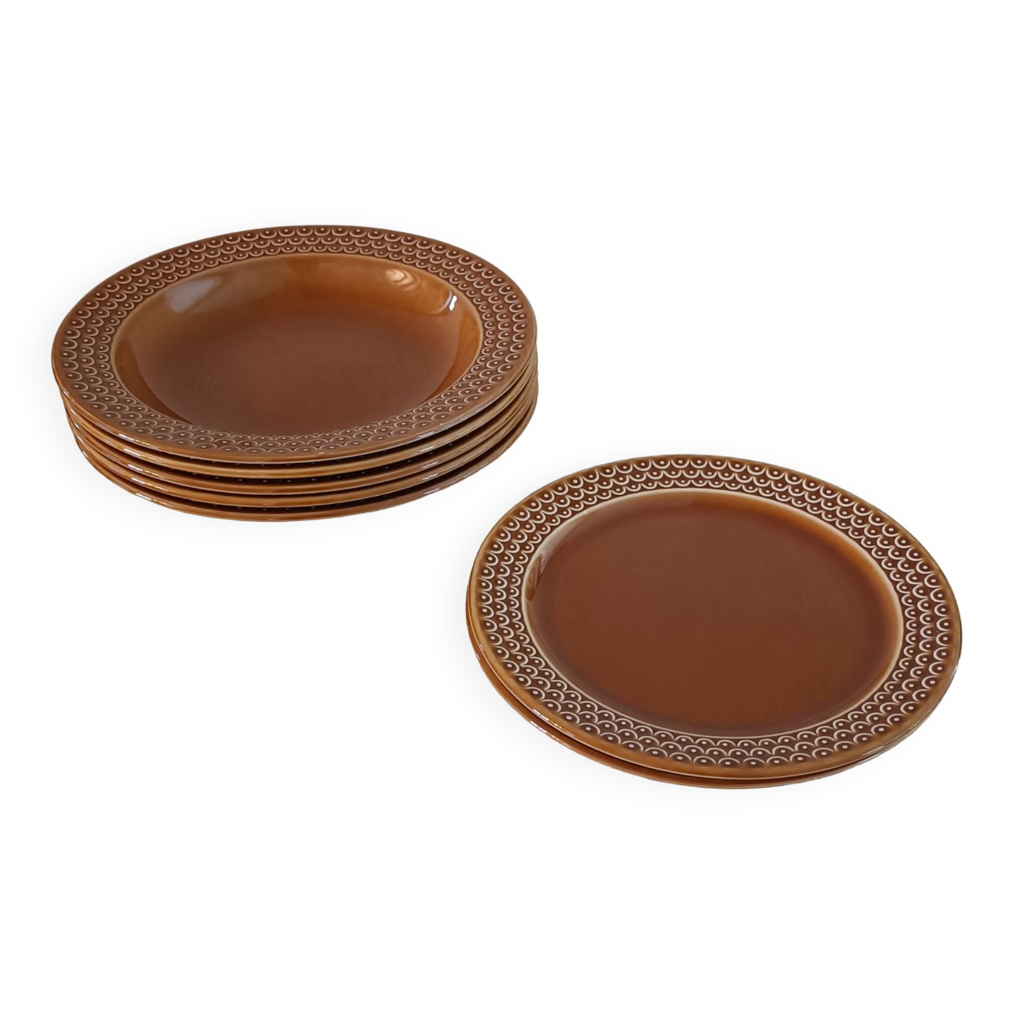 Set of 6 earthenware plates Made in Italy