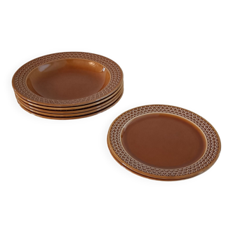 Lot 6 assiettes en faïence Made in Italie