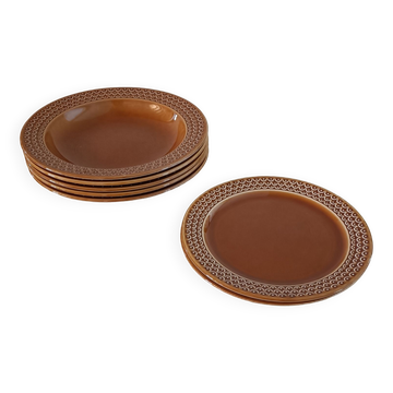 Lot 6 assiettes en faïence Made in Italie