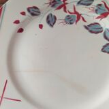 Set of 6 flat plates Digoin Sarreguemines