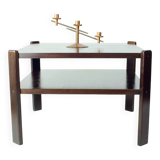 Table basse en hêtre foncé par Hikor Pisek Tchécoslovaquie années 1980