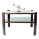 Table basse en hêtre foncé par Hikor Pisek Tchécoslovaquie années 1980