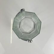 Octagonal glass ice bucket with metal handle, 1970s/80s, France