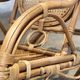 XXL vintage rattan garden armchair or deck chair