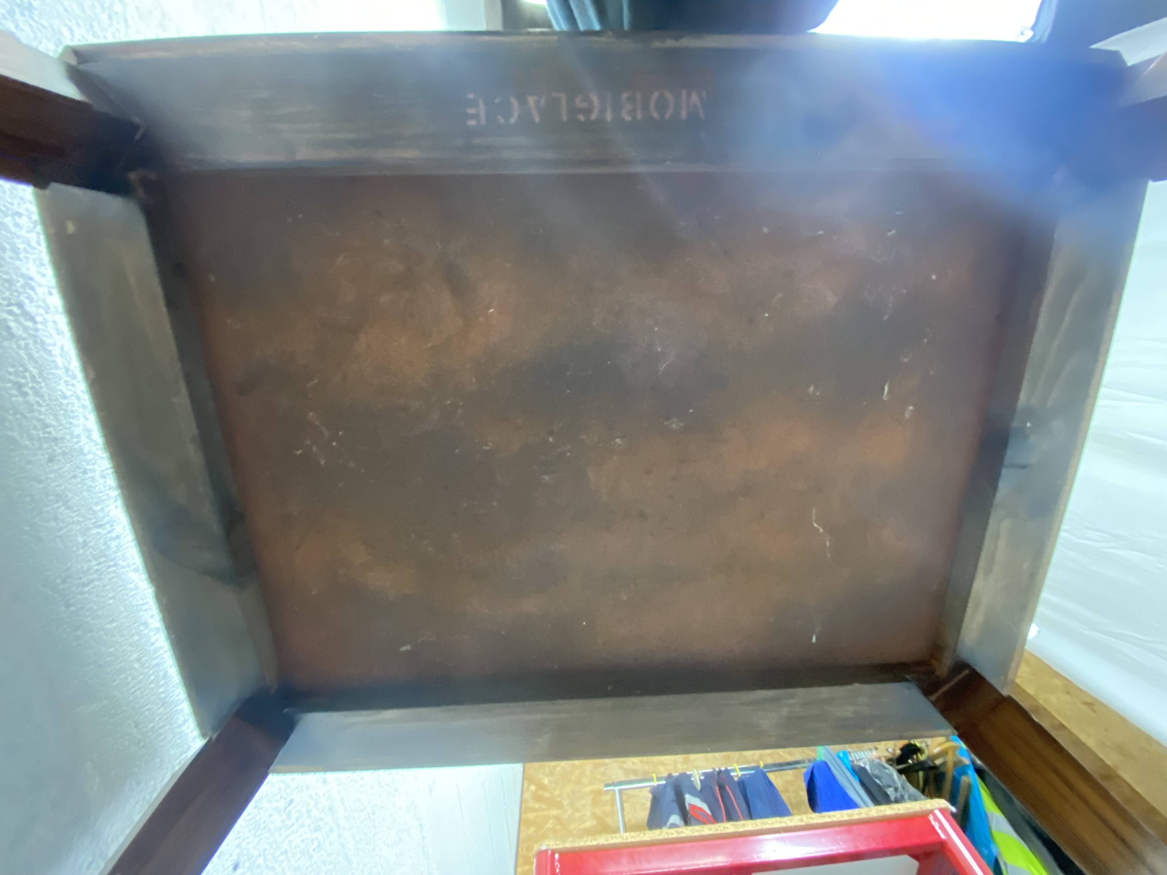 Table basse rectangle années 40 miroir