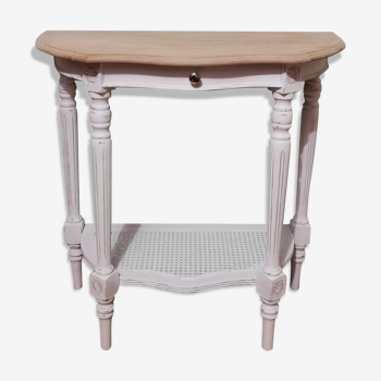 Console demi-lune de style Shabby