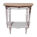 Console demi-lune de style Shabby