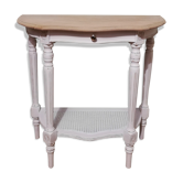 Console demi-lune de style Shabby