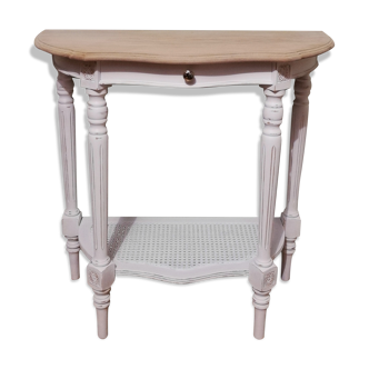 Console demi-lune de style Shabby