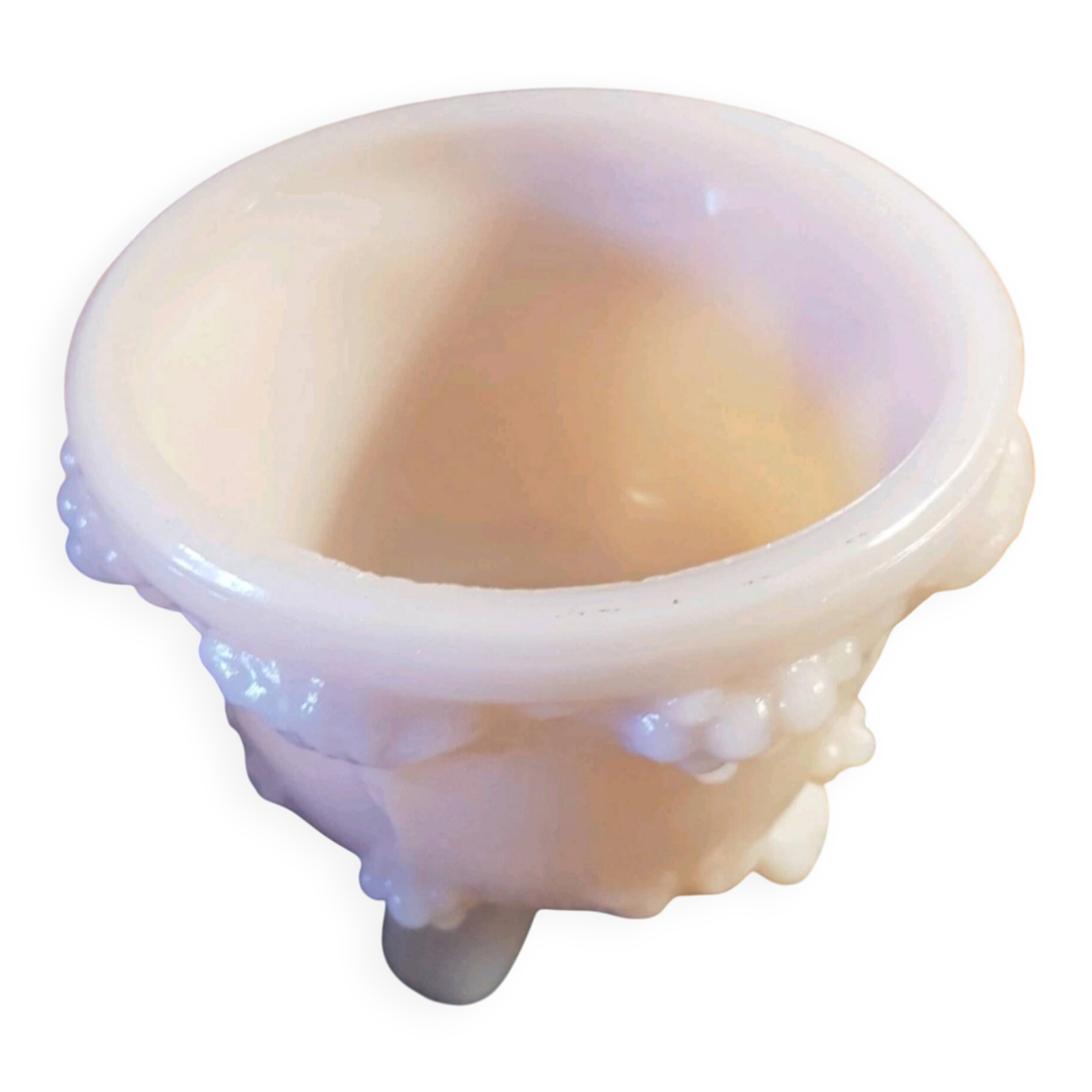 Petit cache-pot en opaline rose