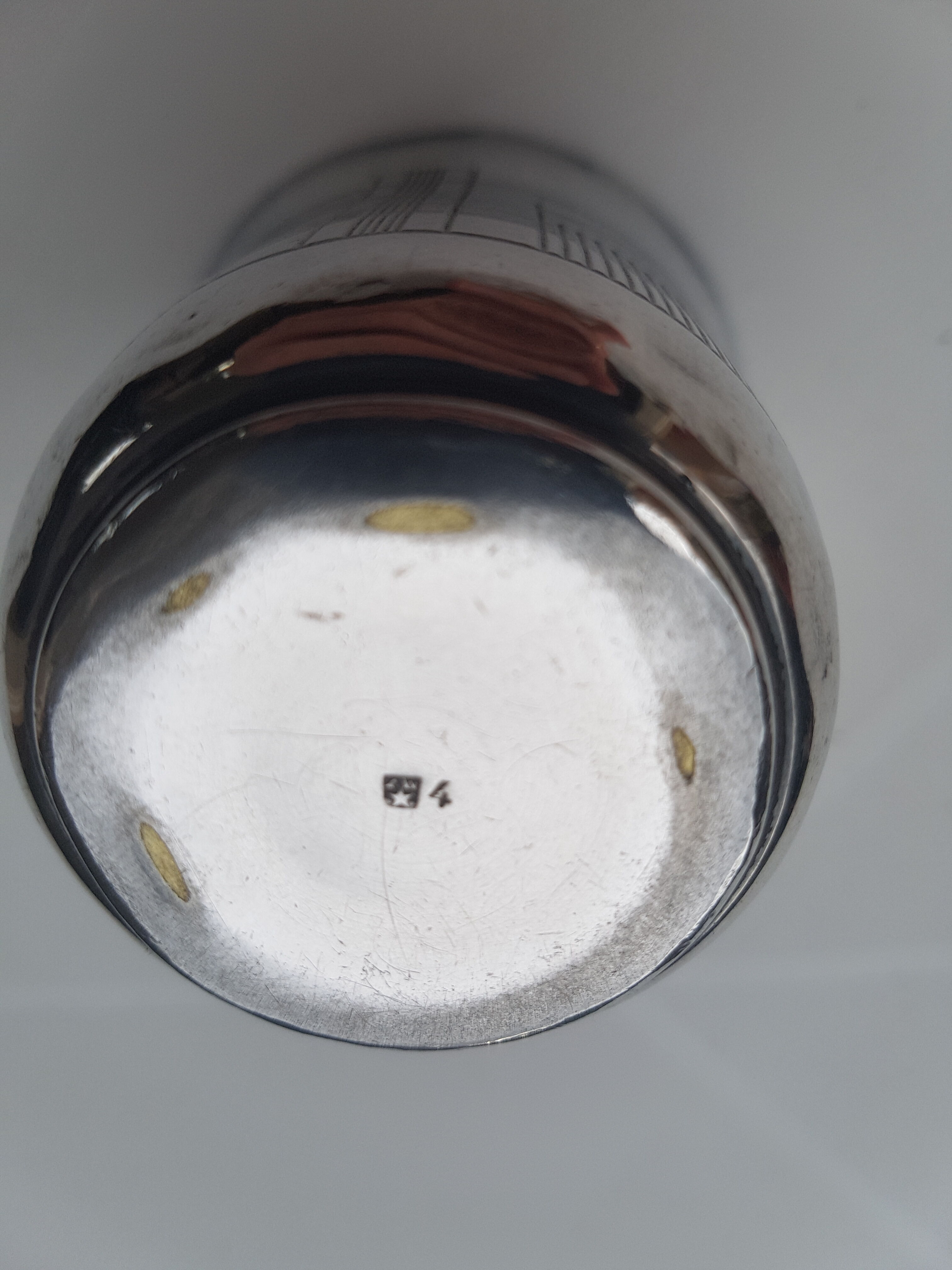 Timbale in solid silver "art deco" 1950s