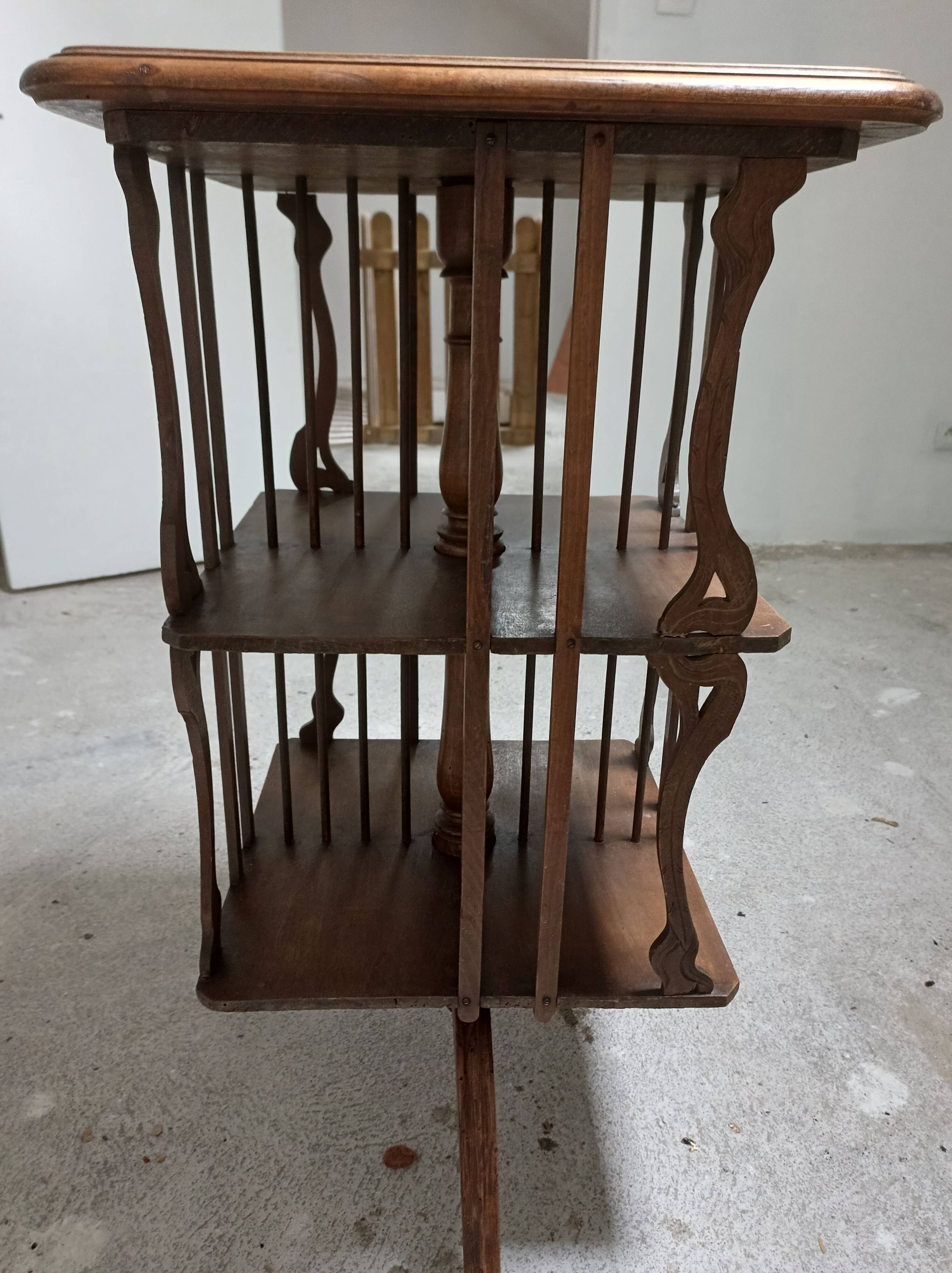 Art Nouveau style revolving bookcase