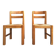 Maison Regain, duo of chairs in solid elm, vintage seating furniture.