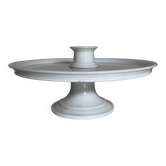 Assiette montée à gateaux Louis Philippe 19e en faience blanche
