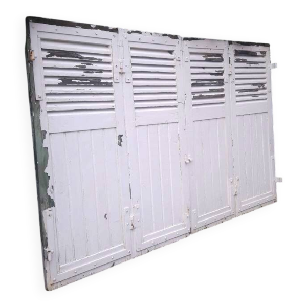 Volets 4 vantaux H148xL245cm (2) persiennes chêne anciens paire 2