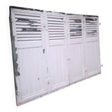 Shutters 4 leaves H148xW245cm (2) antique oak louvres pair 2