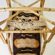 Rattan armchair and fabric, France 60s