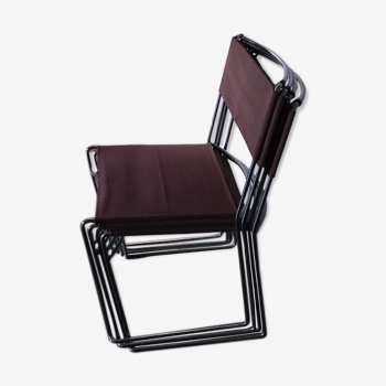 Enzo Mari design chairs in 1974, model "Delfina" 1980