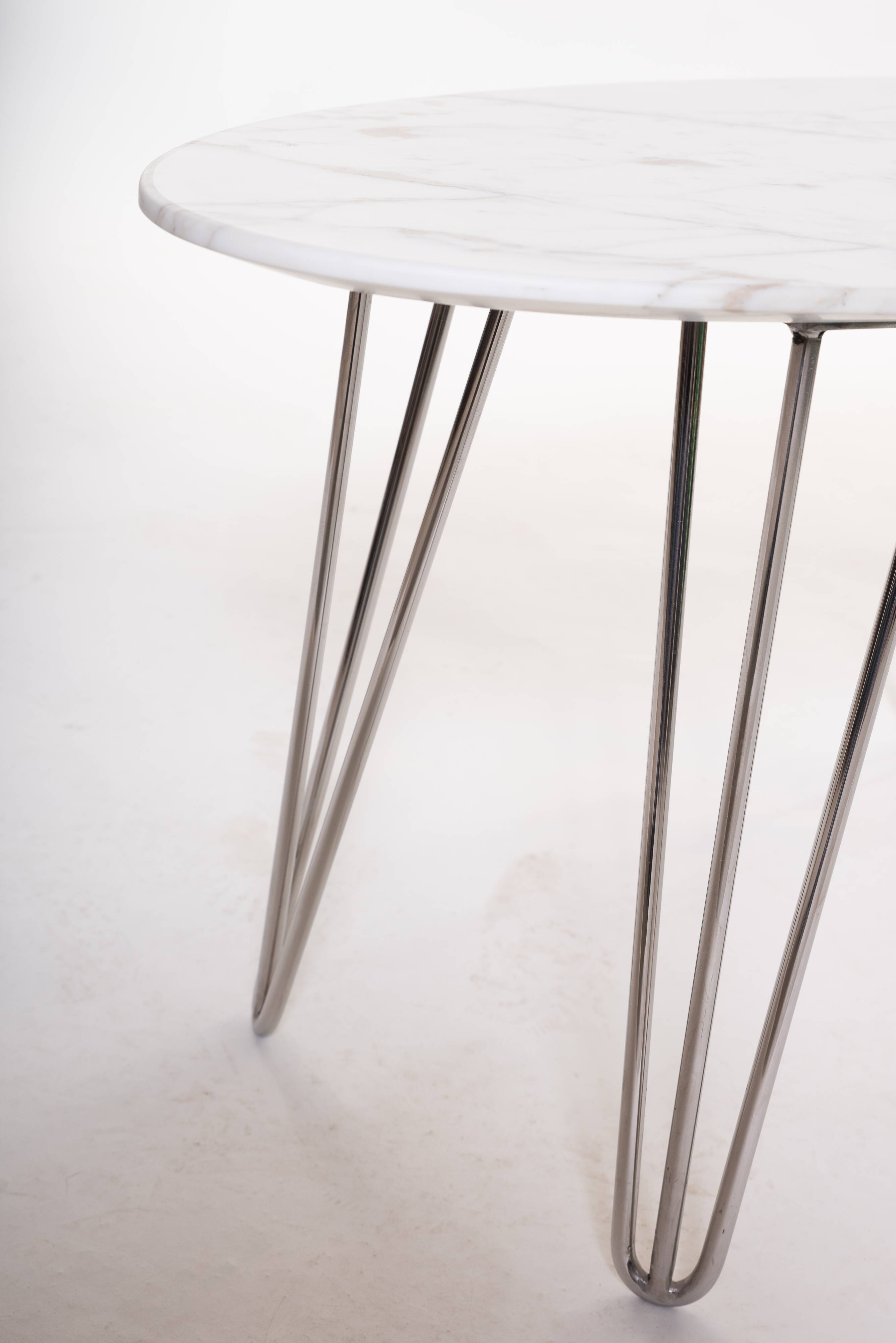 Marble oval coffee table