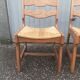 5 old mulched wooden chairs Guillerme and Chambron vintage