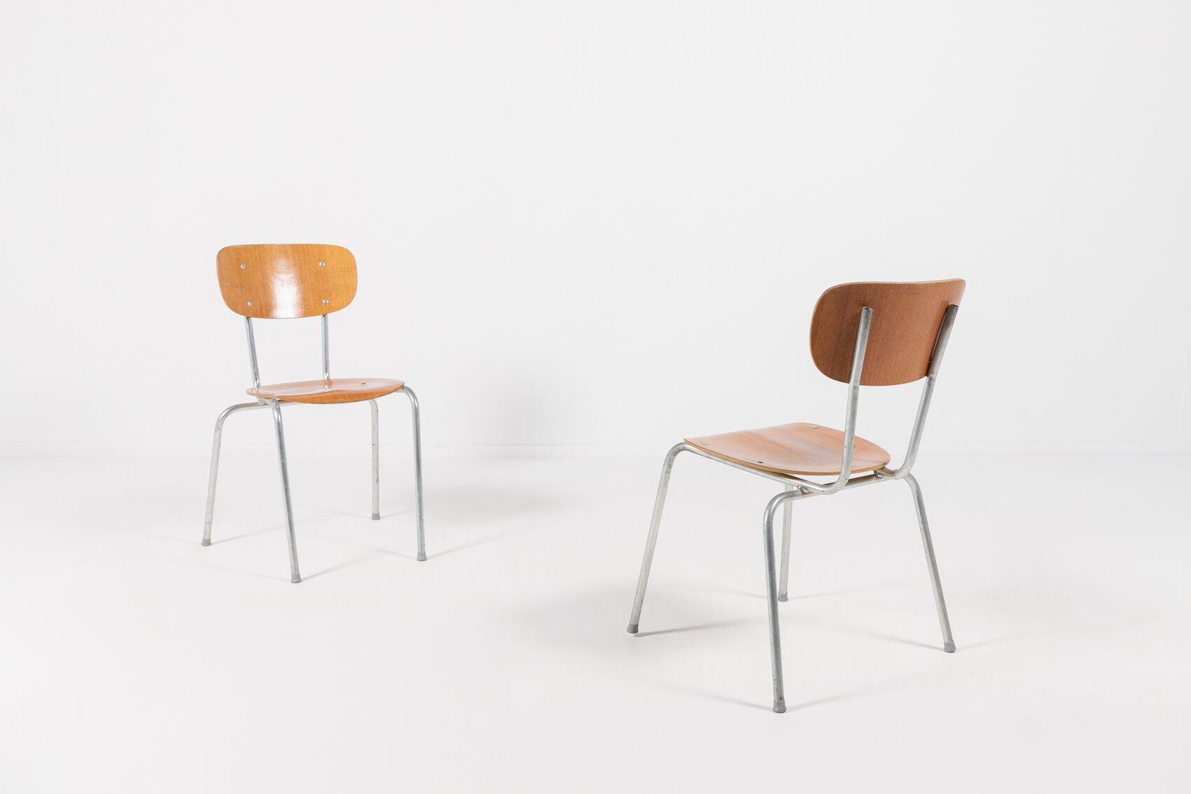 Set of 4 Danish school chairs from the 1960s