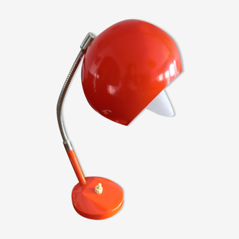 Lampe de bureau "boule" vintage orange