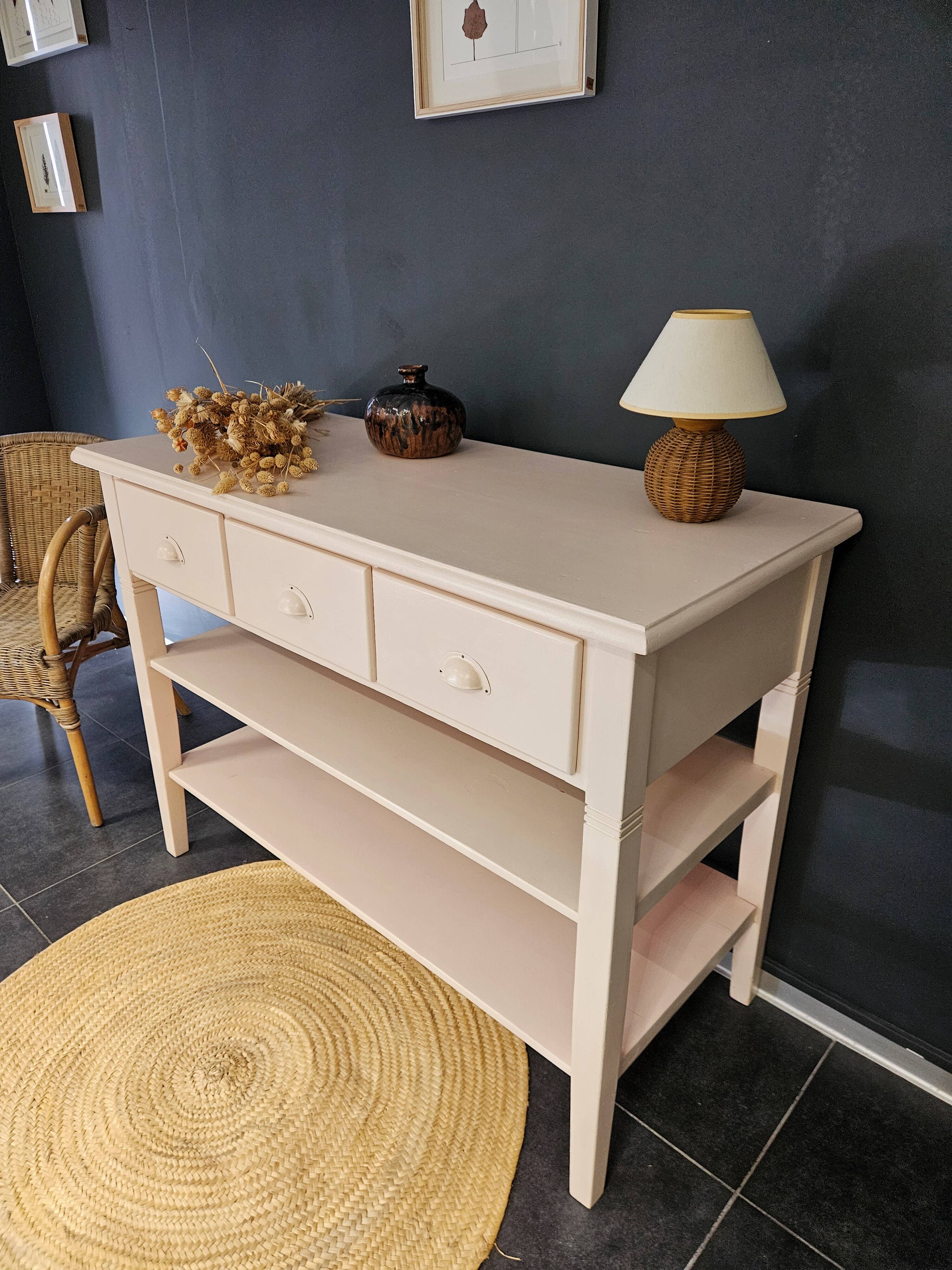 Powder pink chest of drawers