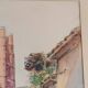 Signed watercolor painting View of Albi Cathedral