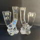 Cristallerie de Vannes le Châtel - Pair of torch candle holders - Cristal signé