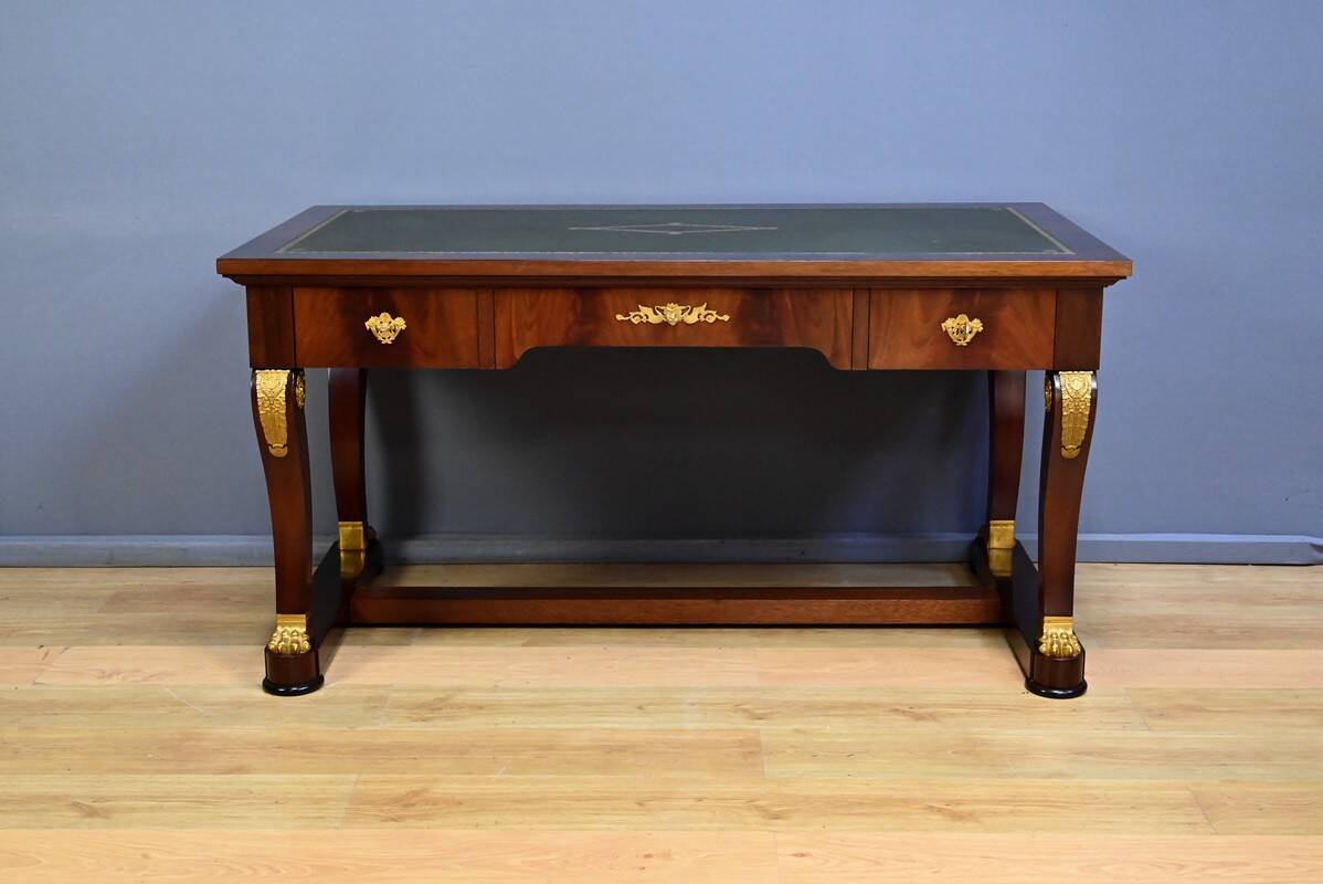 Mahogany desk, Egyptomania style – 20th century