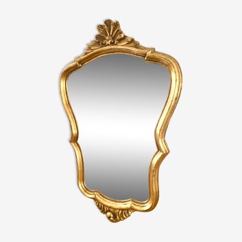 Ancien miroir doré vintage - 39x25cm