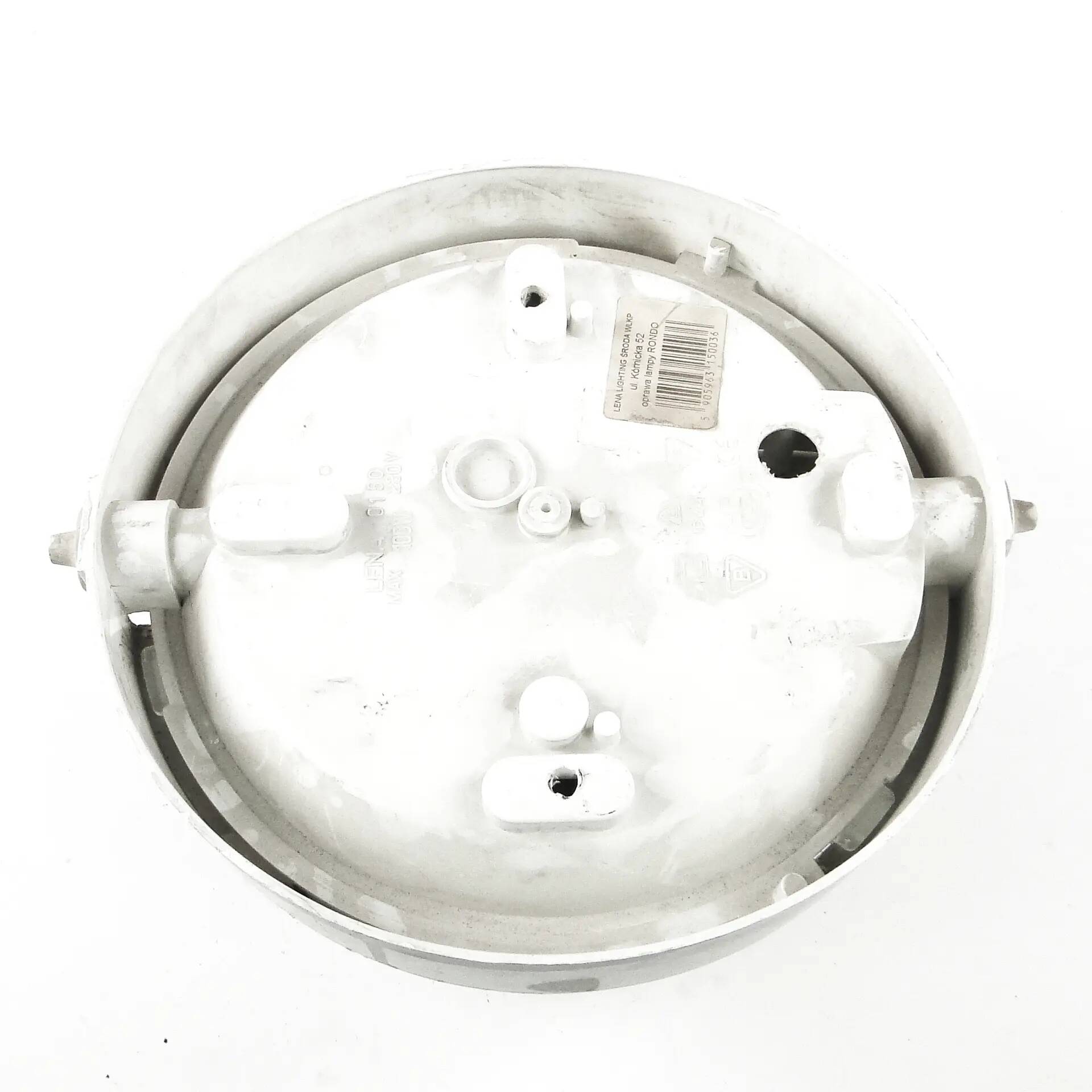 Industrial ceiling lamp, plastic metal, Poland, 1970s